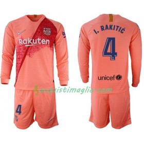 Divisa di Calcio Barcellona I.Rakitic 4 Bambino Terza 2018/2019 Manica Lunga